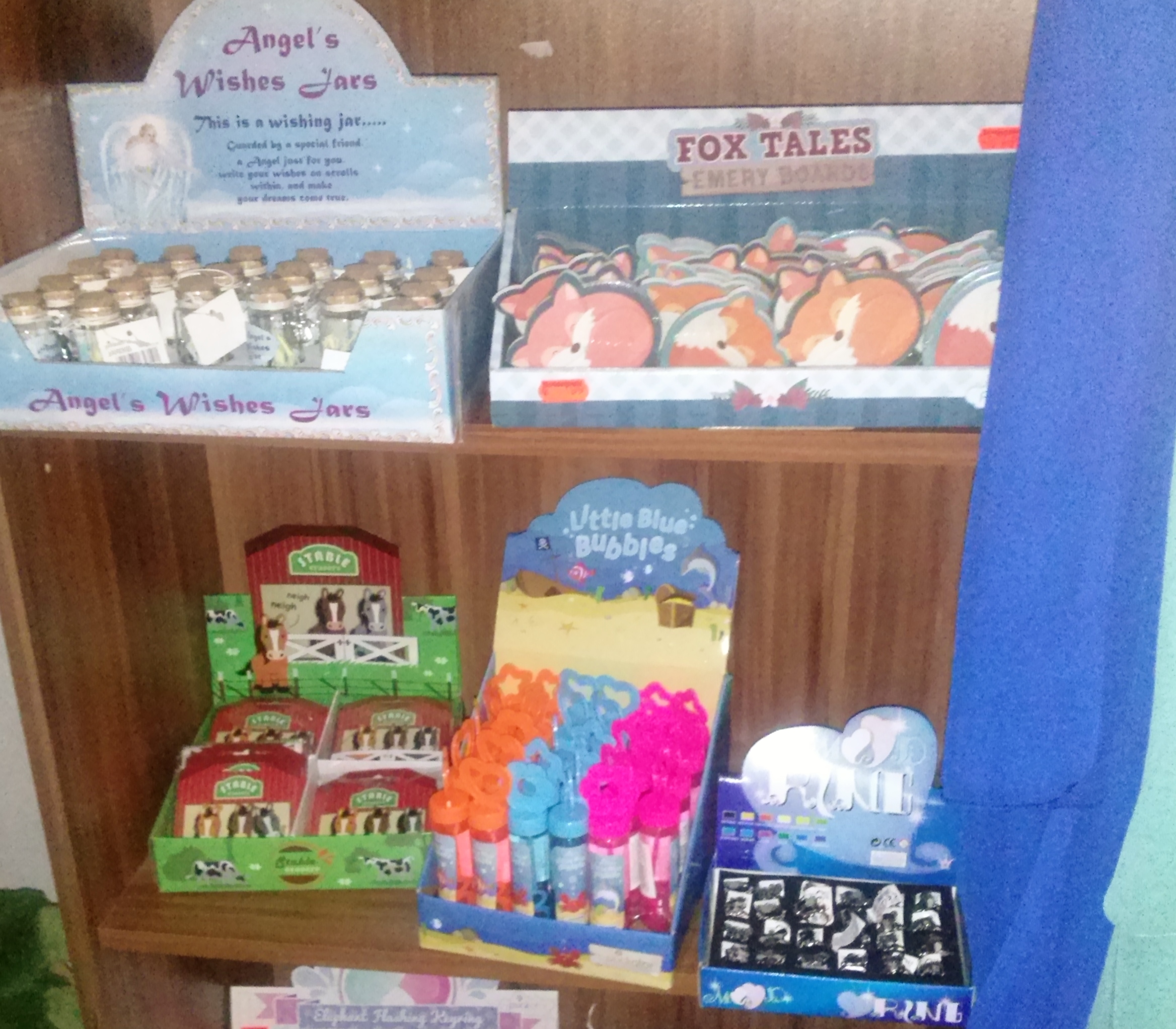 Engelswünsche, Radiergummis, Seifenblasen, Nagelfeilen "Fox", Stimmungsringe