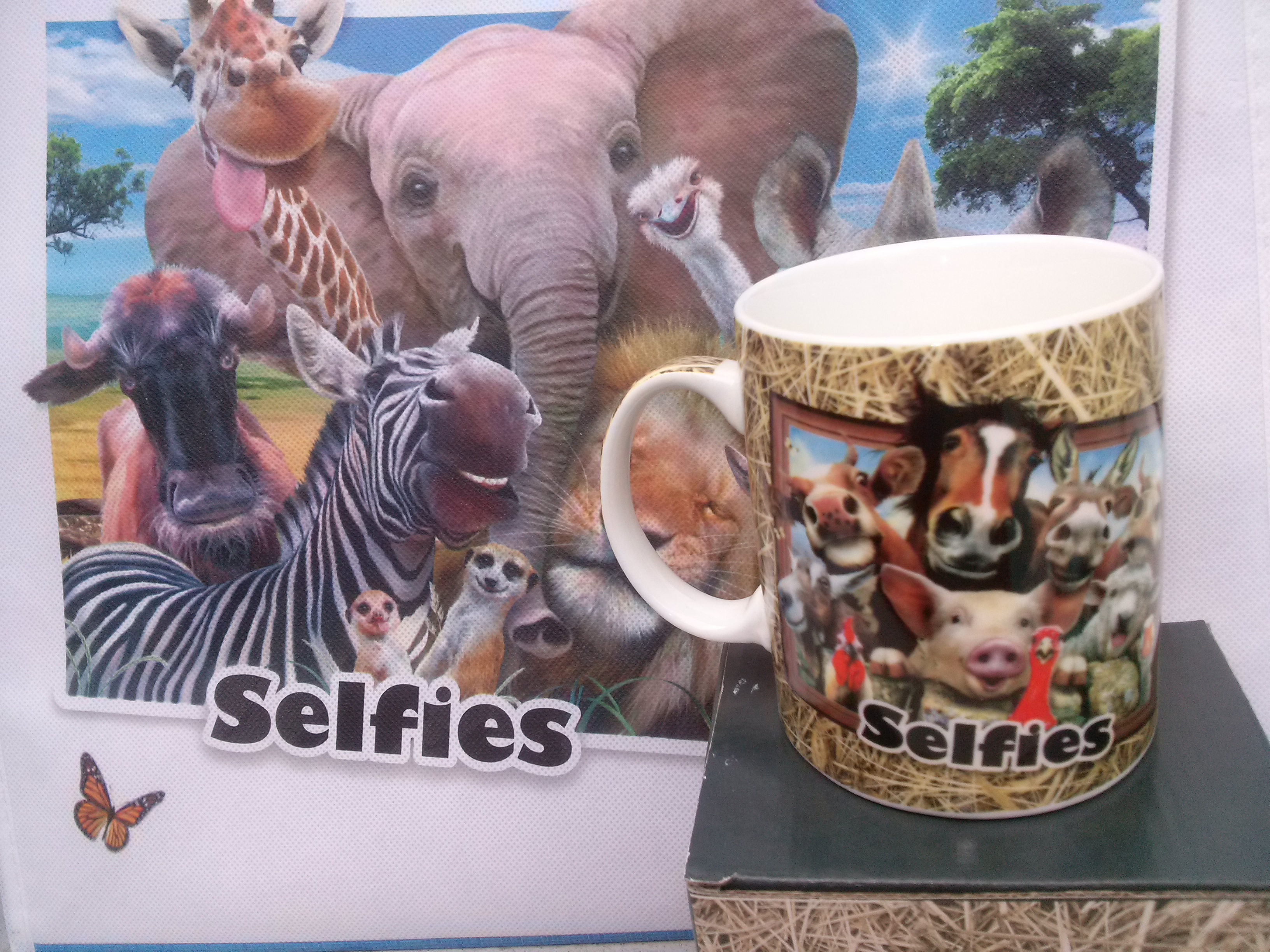 Selfie-Tasse und -Tasche